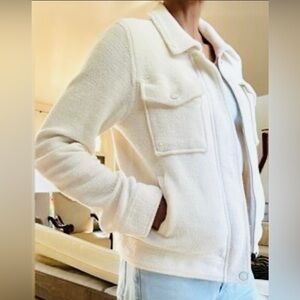 FAHERTY stretch Terry Women's Cream Jacket; Size Small; perfect condition & fit